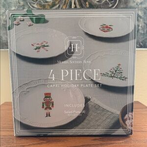 Modern Southern Home 4 piece Holiday Plate Set